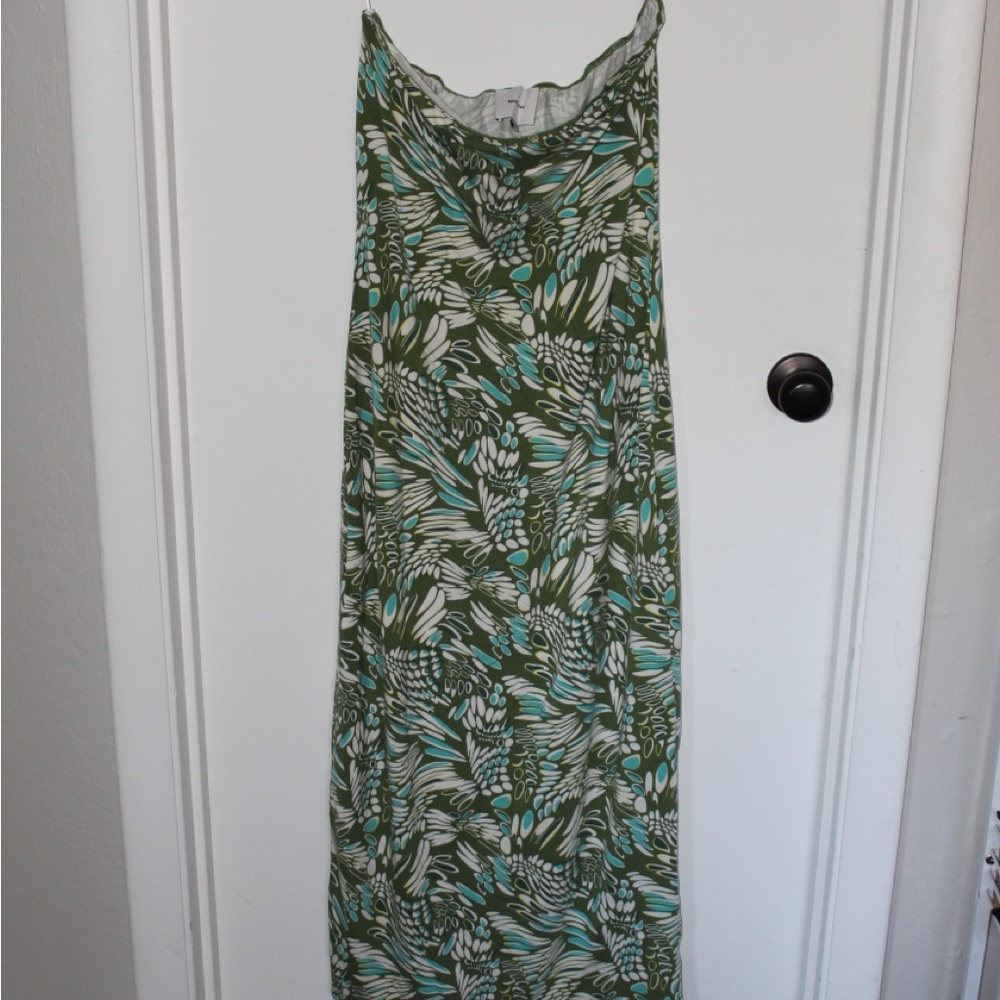 Reformation Green and White Floral Dress